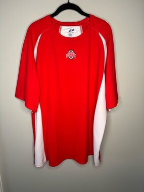 Ohio State OSU Buckeyes Men’s Red Lightweight Athletic Short Sleeve Shirt - 2XL